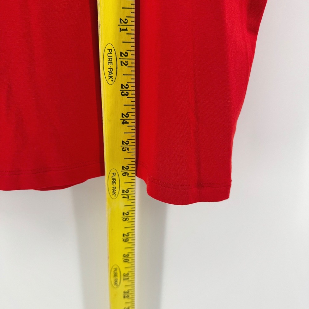 Eileen Fisher Small System Lava Red Viscose‎ Jersey U-Neck Shell Tank Top $88 - Picture 7 of 7